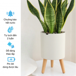 Chậu trồng cây tự tưới thông minh Oliz Z5 có chuông báo khi thiếu nước, sang trọng, trang trí trong nhà, ngoài trời
